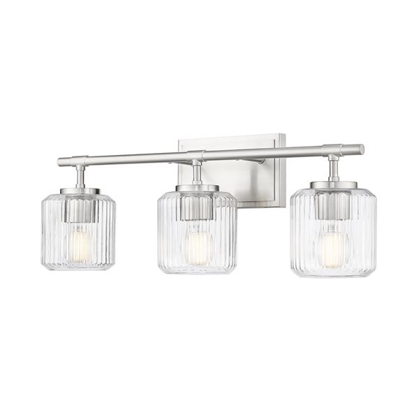 Z-Lite Landon 3-Light Brushed Nickel Modern Vanity Light