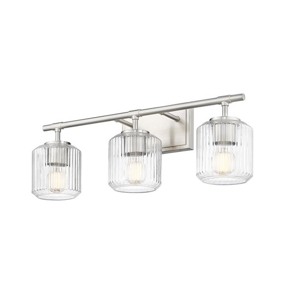 Z-Lite Landon 3-Light Brushed Nickel Modern Vanity Light