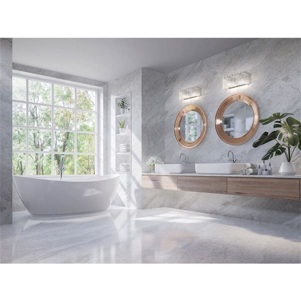 Z-Lite Glacier 2-Light Chrome Modern Vanity Light