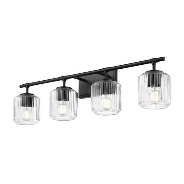 Z-Lite Landon 4-Light Matte Black Modern Vanity Light
