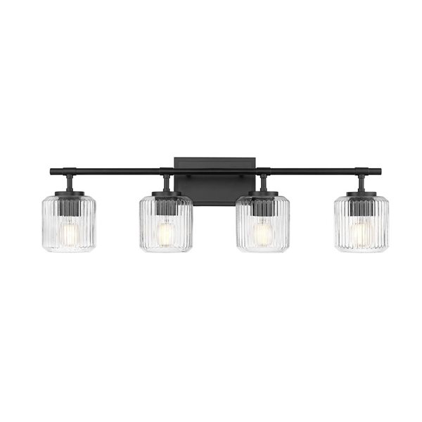 Z-Lite Landon 4-Light Matte Black Modern Vanity Light