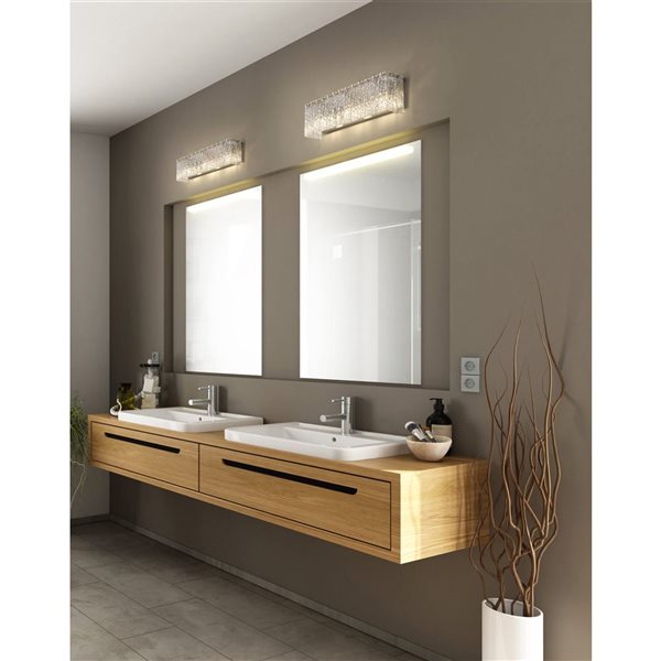 Z-Lite Glacier 3-Light Brushed Nickel Modern Vanity Light