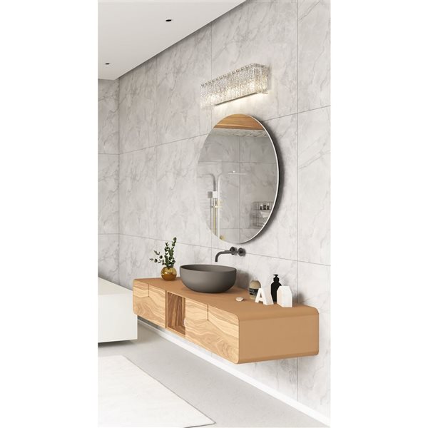 Z-Lite Glacier 3-Light Brushed Nickel Modern Vanity Light