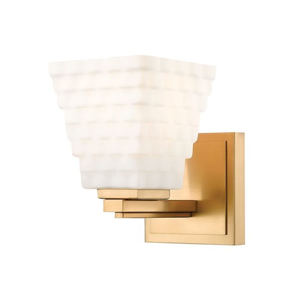 Z-Lite Annalise 5-in W 1-Light Modern Gold Wall Sconce