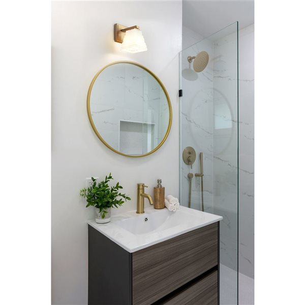 Z-Lite Annalise 5-in W 1-Light Modern Gold Wall Sconce