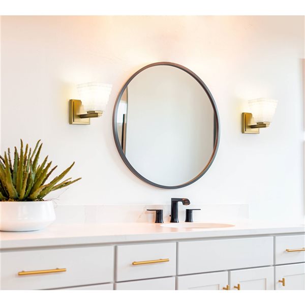 Z-Lite Annalise 5-in W 1-Light Modern Gold Wall Sconce