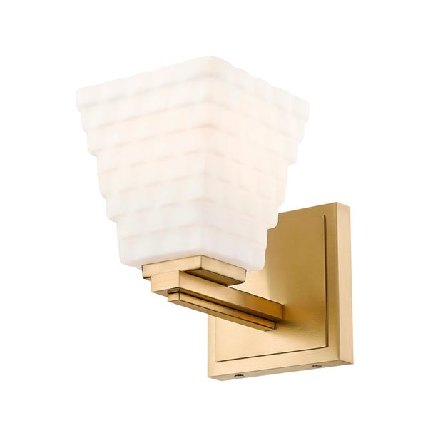 Z-Lite Annalise 5-in W 1-Light Modern Gold Wall Sconce