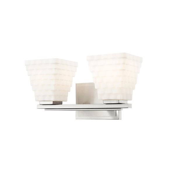 Z-Lite Annalise 2-Light Brushed Nickel Modern Vanity Light