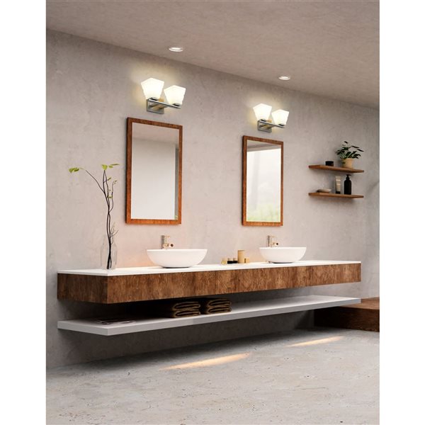 Z-Lite Annalise 2-Light Brushed Nickel Modern Vanity Light
