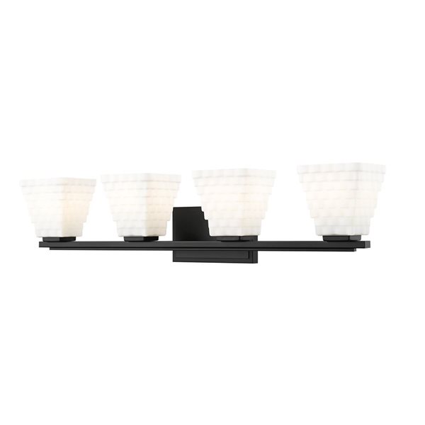 Z-Lite Annalise 4-Light Matte Black Modern Vanity Light