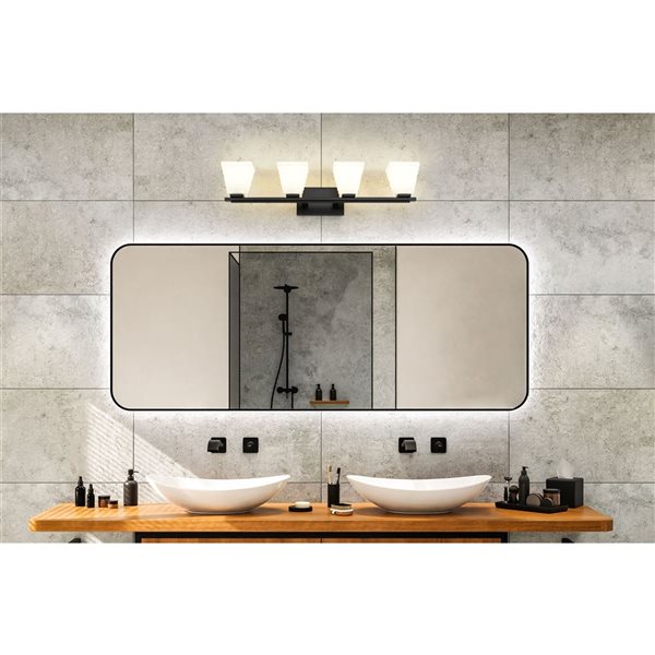Z-Lite Annalise 4-Light Matte Black Modern Vanity Light