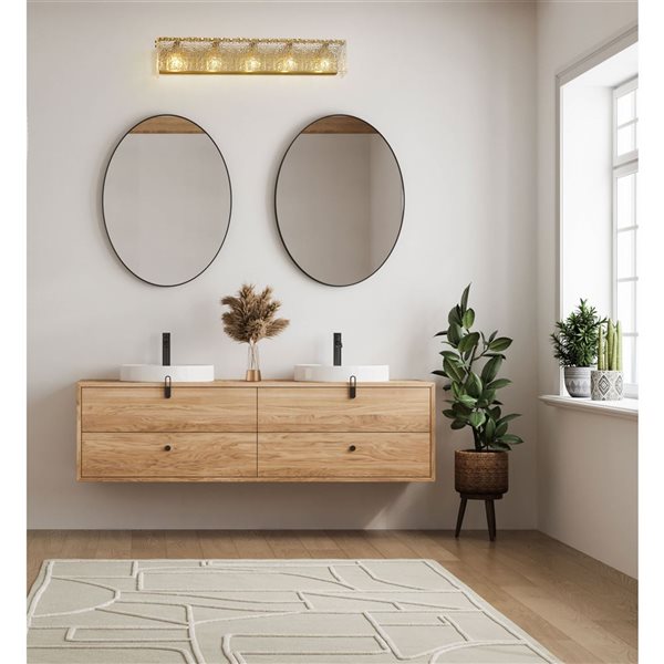 Z-Lite Glacier 5-Light Modern Gold Modern Vanity Light