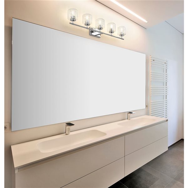 Z-Lite Landon 5-Light Chrome Modern Vanity Light