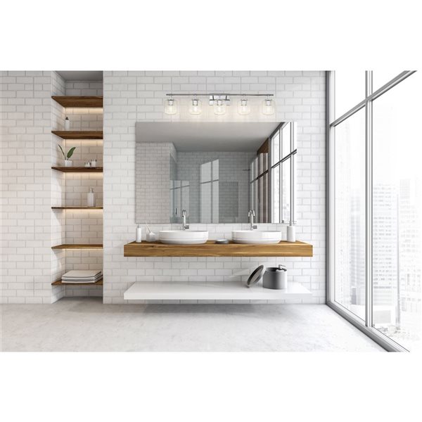 Z-Lite Landon 5-Light Chrome Modern Vanity Light
