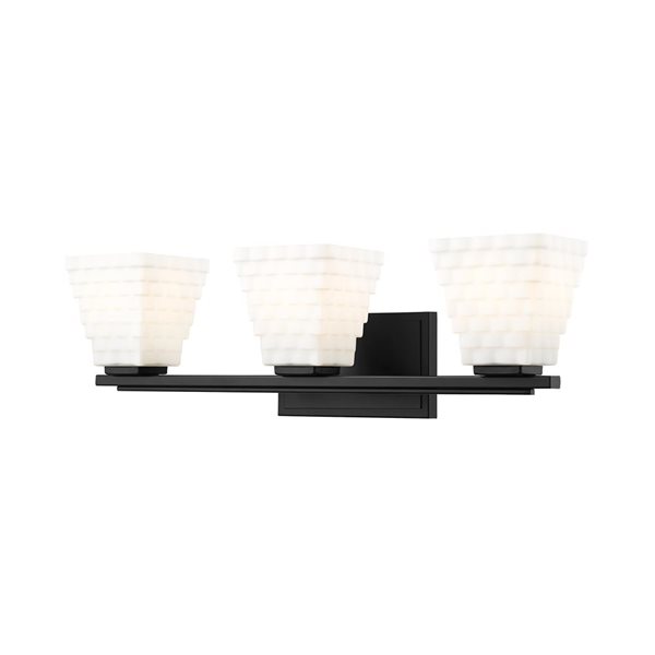 Z-Lite Annalise 3-Light Matte Black Modern Vanity Light