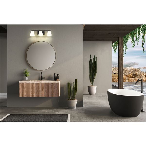 Z-Lite Annalise 3-Light Matte Black Modern Vanity Light