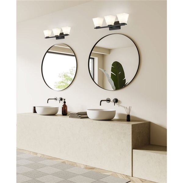 Z-Lite Annalise 3-Light Matte Black Modern Vanity Light