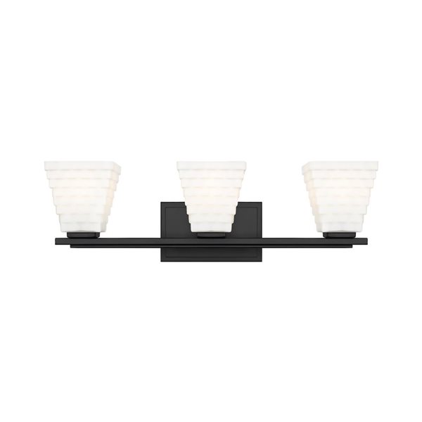 Z-Lite Annalise 3-Light Matte Black Modern Vanity Light