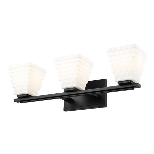 Z-Lite Annalise 3-Light Matte Black Modern Vanity Light