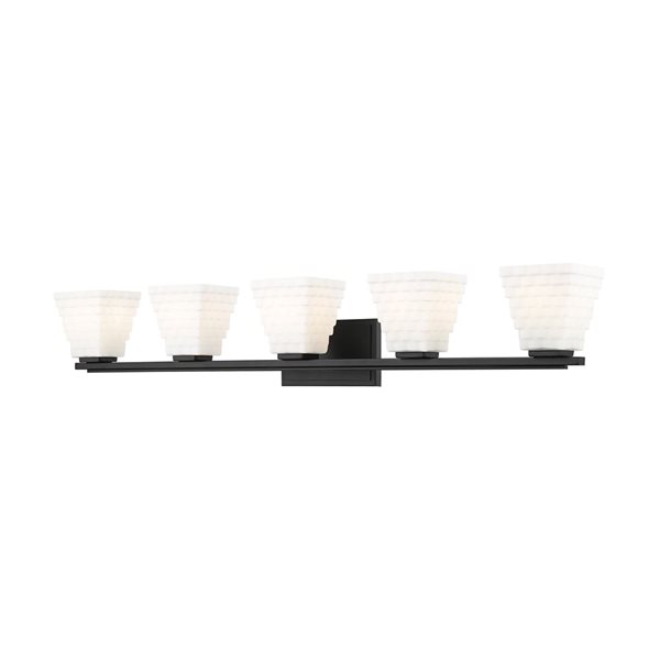 Z-Lite Annalise 5-Light Matte Black Modern Vanity Light