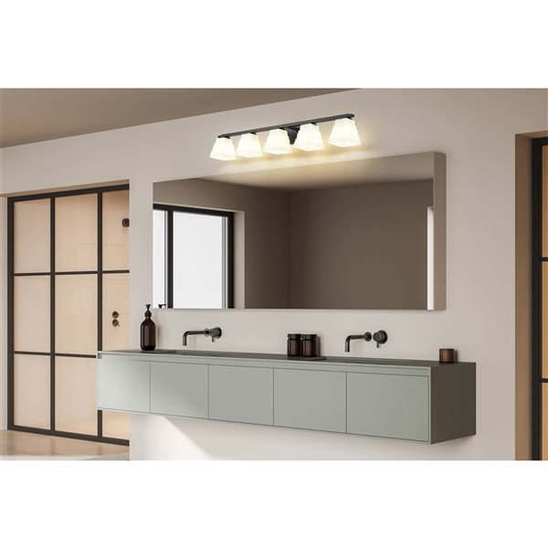 Z-Lite Annalise 5-Light Matte Black Modern Vanity Light