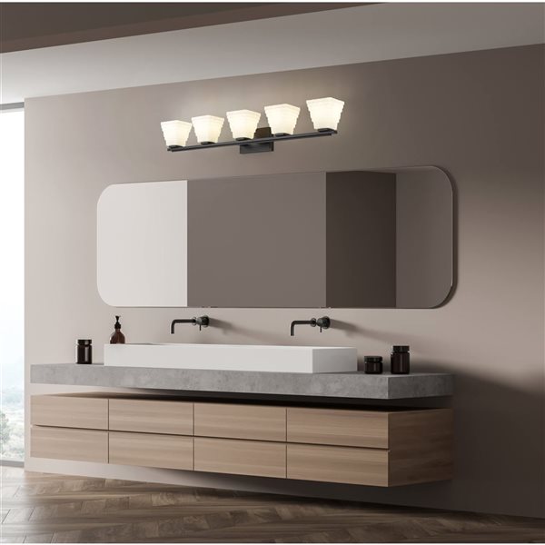 Z-Lite Annalise 5-Light Matte Black Modern Vanity Light