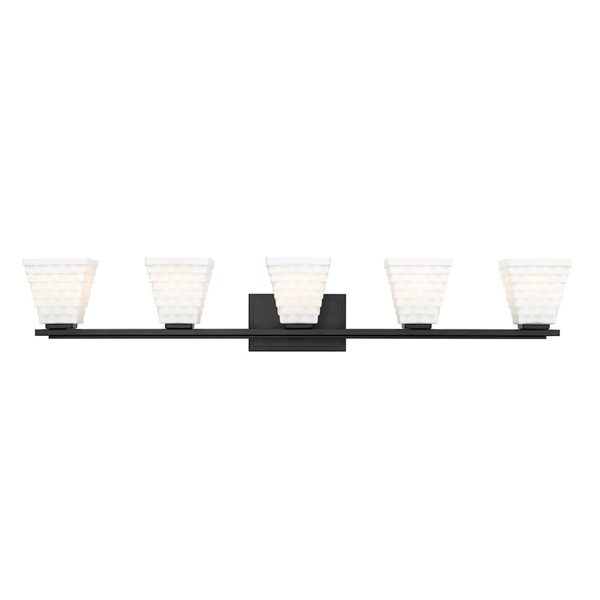 Z-Lite Annalise 5-Light Matte Black Modern Vanity Light