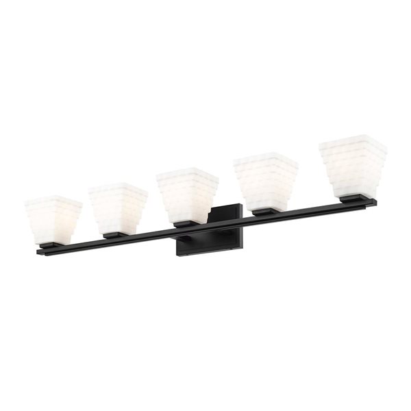 Z-Lite Annalise 5-Light Matte Black Modern Vanity Light