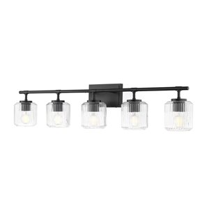 Z-Lite Landon 5-Light Matte Black Modern Vanity Light