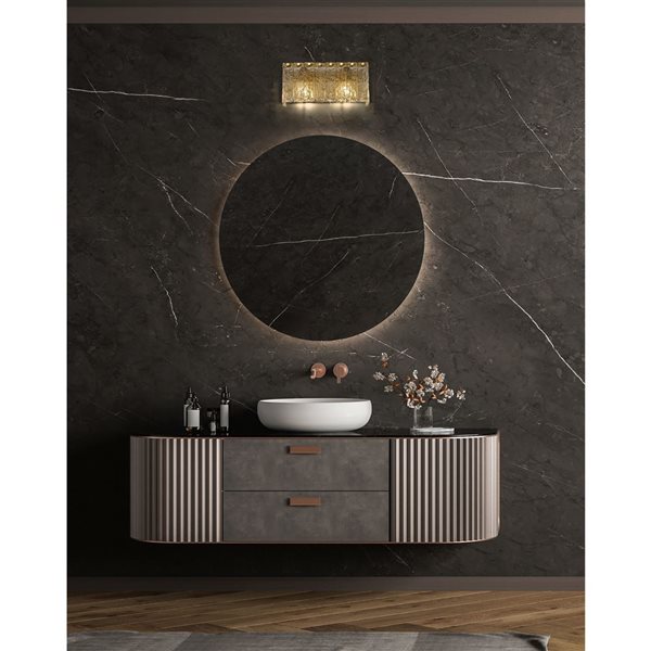 Z-Lite Glacier 2-Light Modern Gold Modern Vanity Light