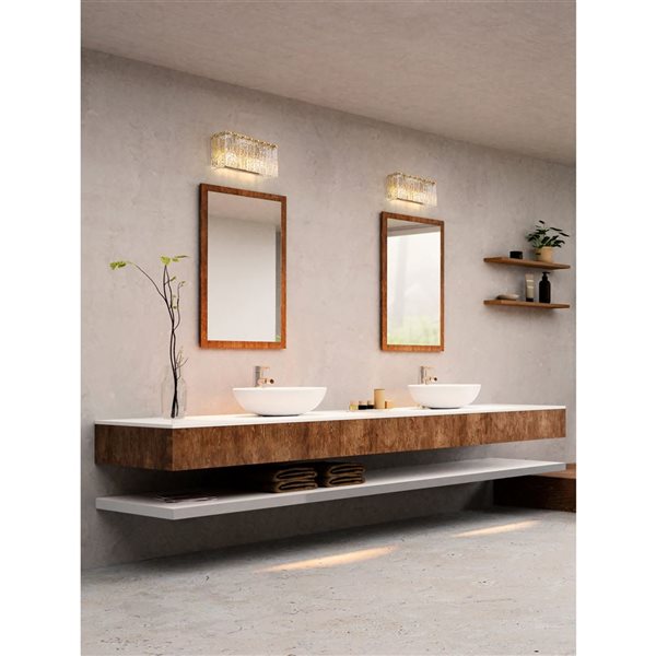 Z-Lite Glacier 2-Light Modern Gold Modern Vanity Light
