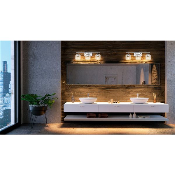 Z-Lite Landon 3-Light Chrome Modern Vanity Light