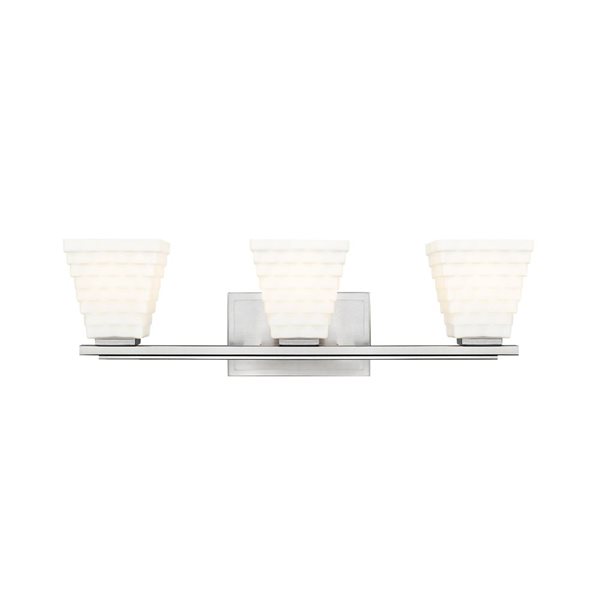 Z-Lite Annalise 3-Light Brushed Nickel Modern Vanity Light