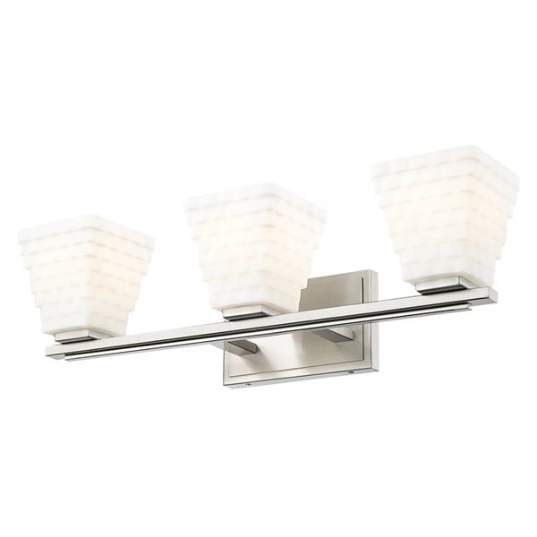 Z-Lite Annalise 3-Light Brushed Nickel Modern Vanity Light