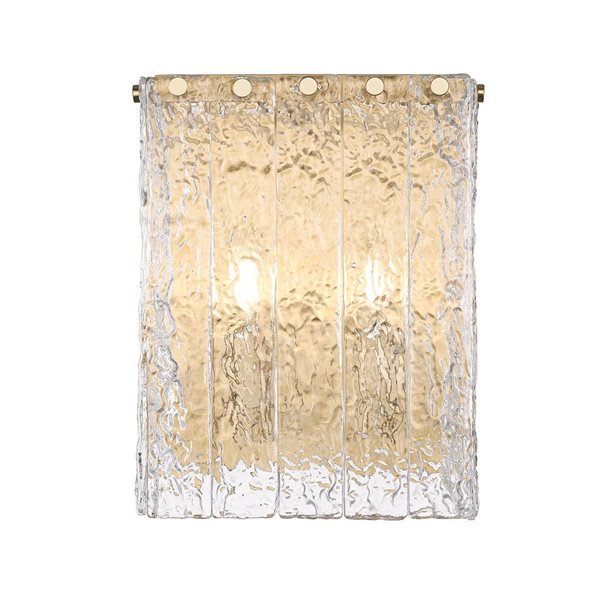 Z-Lite Glacier 9.5-in W 2-Light Modern Gold Wall Sconce