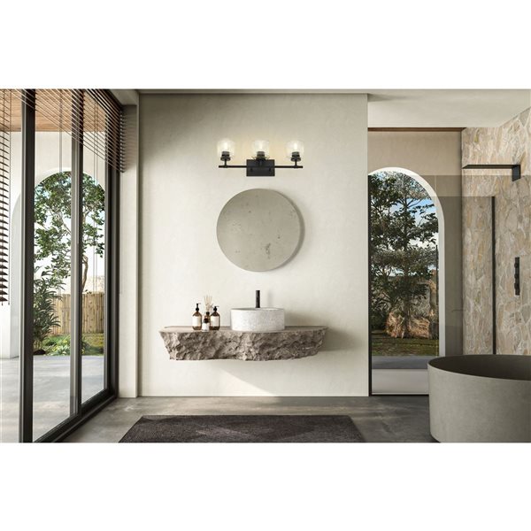 Z-Lite Landon 3-Light Matte Black Modern Vanity Light