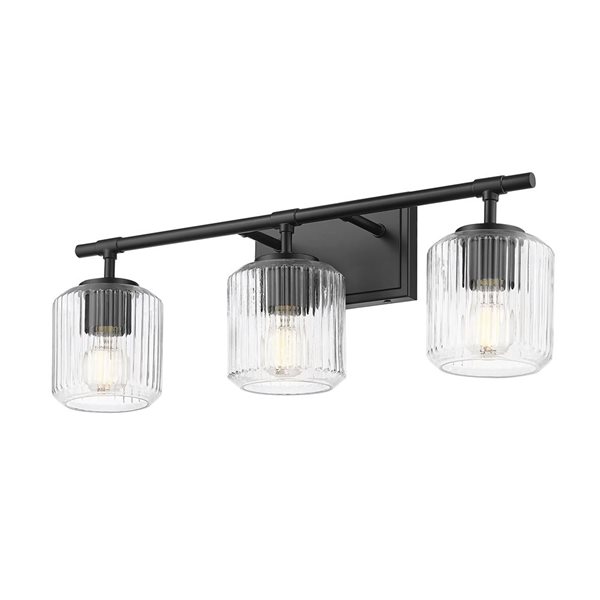 Z-Lite Landon 3-Light Matte Black Modern Vanity Light
