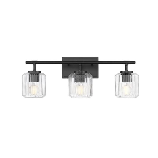 Z-Lite Landon 3-Light Matte Black Modern Vanity Light