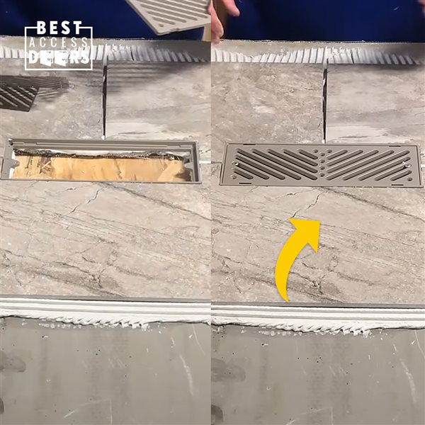 Best Access Doors 4-in x 10-in Flush Mount Floor Vent with Linear Slots - Black