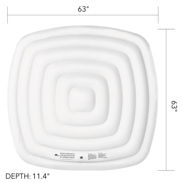 MSpa Inflatable Cover for 6P Square Spa