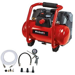 Compresseur d'air 6 L sans fil Einhell 36 V TE-AC 36/6/8 Li