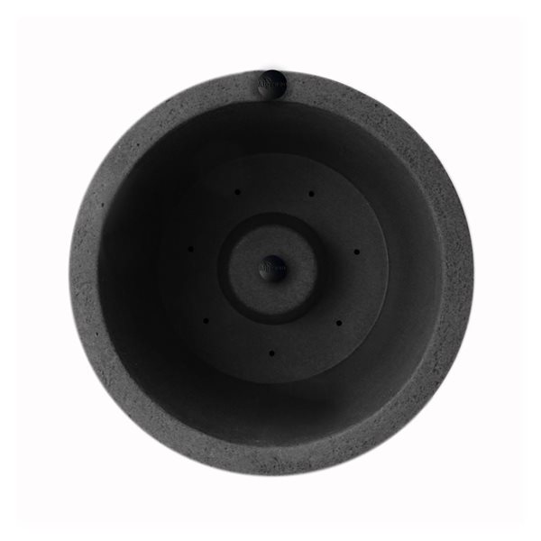 Algreen Tall Black Crete Planter 25-in