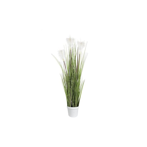Algreen Artificial White Seagrass 51-in w/ Plastic Planter