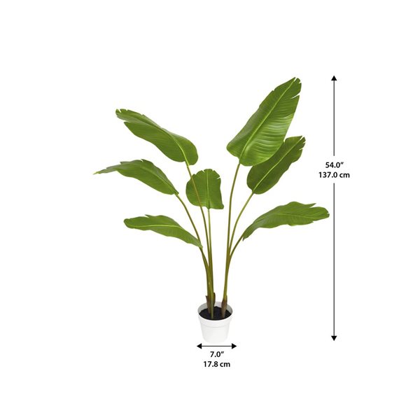 Algreen Artificial Paradise Palm 55-in w/ Plastic Planter