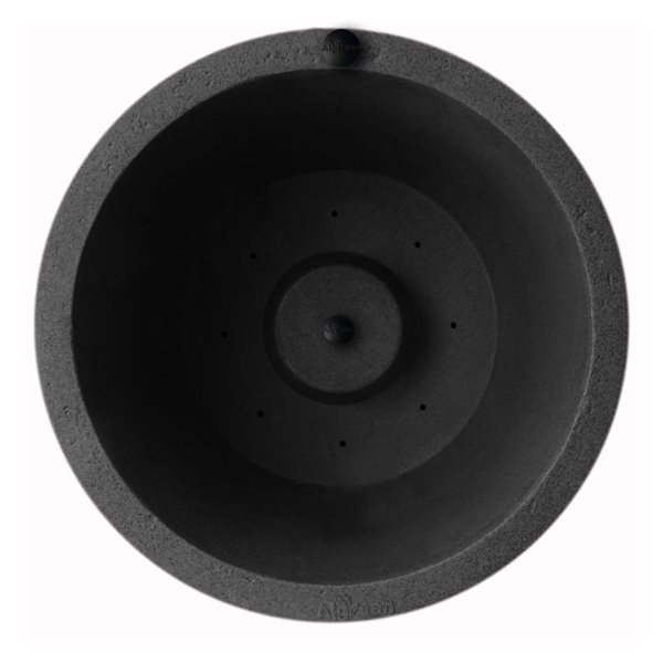 Algreen Tall Black Crete Planter 30-in