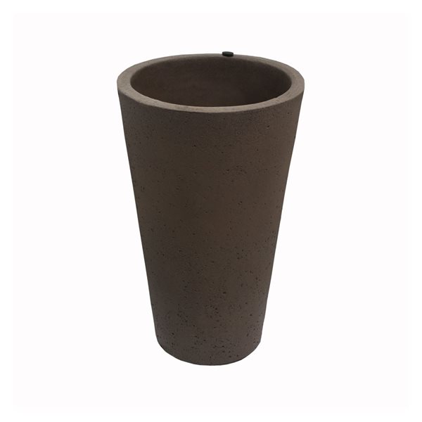 Algreen Brownstone Tall Crete Planter 25-in