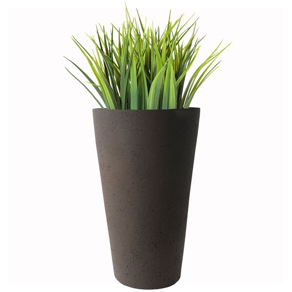 Algreen Brownstone Tall Crete Planter 25-in