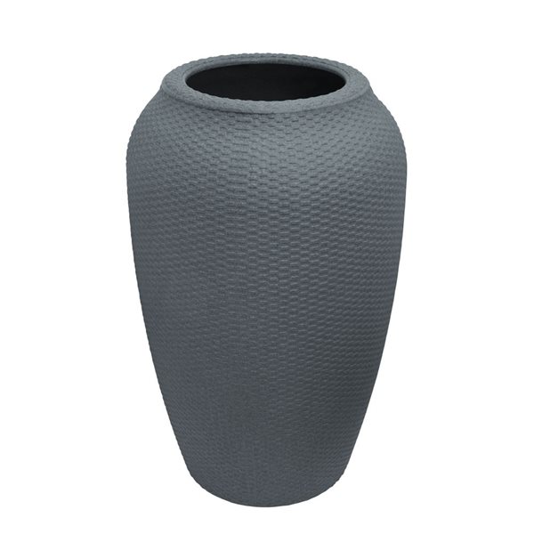 ALGREEN PRODUCTS Algreen Warm Grey Wicker Planter 32-in 87827 | RONA