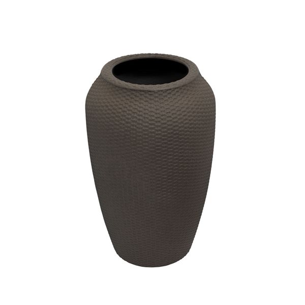 ALGREEN PRODUCTS Algreen Brownstone Wicker Planter 28-in 87326 | RONA