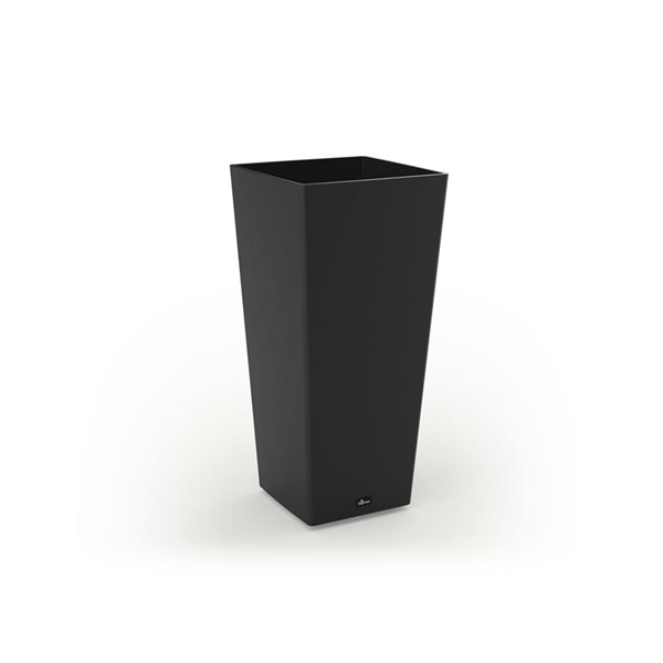 Algreen Aventis Black Square Planter w/ Shelf Insert 28-in